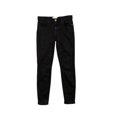 Current/Elliott Jeans Womens 27 Black Denim Skinny Ankle Mid Rise 5 Pockets Zip - Image 1 of 4