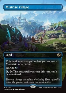 Magic The Gathering Land Mistrise Village Borderless Foil English Used - Picture 1 of 1