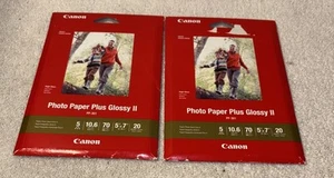 Lot of 2 Canon Photo Paper Plus Glossy II 5" x 7" - Picture 1 of 3