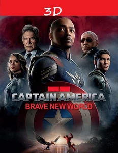 3D Captain America : Brave New World 2025 Blu Ray 3D avec housse à glissière TOUTE RÉGION - Photo 1/1