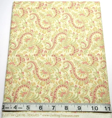 2007 Marie Osmond 34"x44" Quilting Treasures Cotton Sew Quilt Craft Fabric - Image 1 of 3