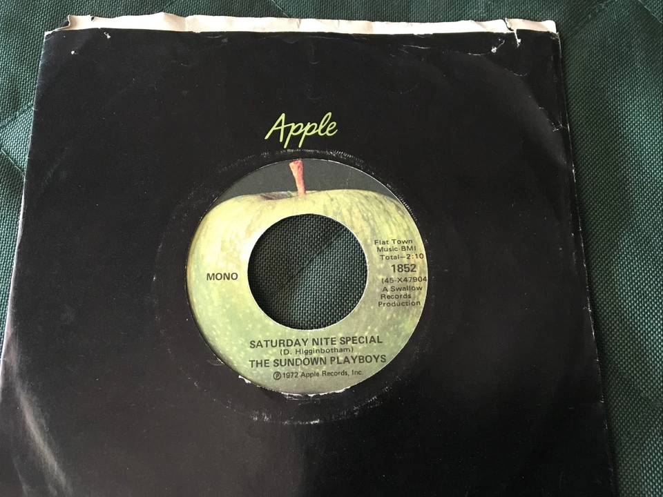 1972 The Sundown Playboys Apple 45 & Sleeve “Saturday Nite Special” - Image 1 of 3