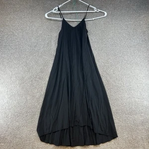 Pink Stitch Women's Dress Size 4 Black Sleeveless Strap V-Neck Long - Picture 1 of 11