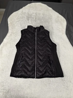 Calvin Klein Performance Down Vest Womens Black XL Full Zip Puffer Zip Pockets - Image 1 of 4