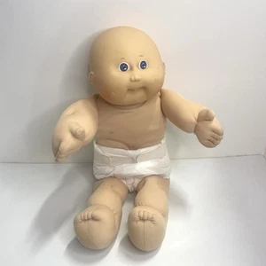 Vintage Cabbage Patch Kid Baby Doll Bald Head Blue Eyes - Picture 1 of 7