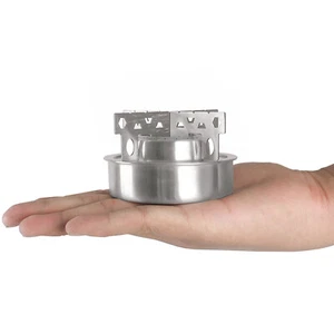 New Outdoor Portable Camping Mini Alcohol Stove Cooking Burner With Cross Stand - Picture 1 of 9