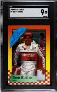 1989 Maxx Crisco Brett Bodine #9 SGC 9 carte NASCAR vintage - Foto 1 di 2