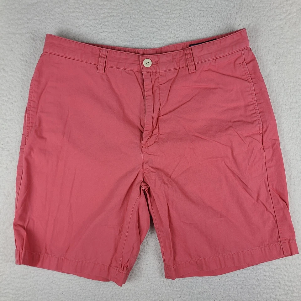 Shorts masculino Vineyard Vines Club 33 rosa 8" costura interna desempenho casual chino - Imagem 1 de 4