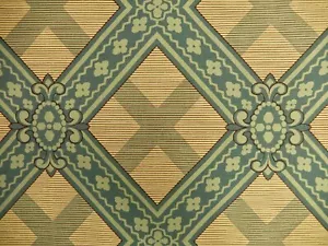Casa di Bracquenie "Contrefondo Napoleone III " Resto di tessuto. Blu. 53" x 20" - Foto 1 di 6