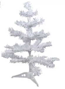 Mini Christmas White Tree New in Box 18” x 11” - Picture 1 of 3
