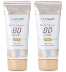 CANMAKE Perfect Serum BB Cream 01 (Light) Base Foundation SPF50+/PA 2 Pack set - Picture 1 of 5