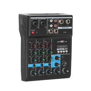 J.I.Y Professional 4-Channel Mixing Console USB Mixer with Sound N6E6 - Picture 1 of 12