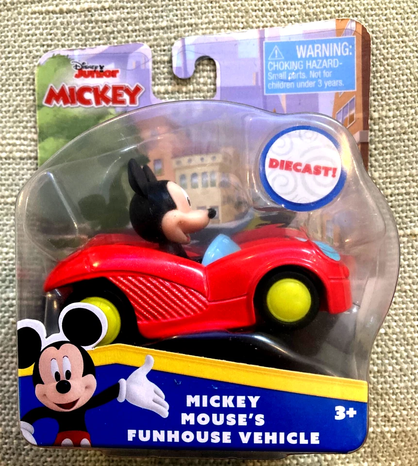 Disney Junior DIECAST MICKEY MOUSE'S FUNHOUSE VEHICLE Coupe NEW Mouse SEALED - Image 1 of 2