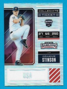 GRAEME STINSON 2018 EEE Contenders USA Collegiate Ticket HOLO Rookie RC #USA-GS
