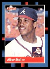 1988 Donruss #290 Albert Hall Atlanta Braves Baseball card