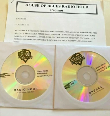 RADIO SHOW 1/17/09 HOUSE OF BLUES: TAJ MAHAL FEATURE w/TAJ MAHAL IN STUDIO - Image 1 of 3