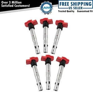 Engine Spark Ignition Coil Direct Fit Set of 6 for Audi Porsche Volkswagen - Picture 1 of 4