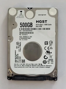 HTS545050B7E660, DCM: HHNT2HK, SN: WXK, 15 AUG 2017, HGST 500Gb 2.5" HDD - Imagen 1 de 2