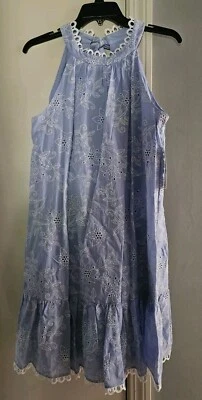 Eliza J Blue Casual Floral Sleeveless Trapeze Dress Women's Size 10 NWT - Image 1 of 4