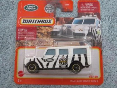 M2045 1966 LAND ROVER GEN II white jungle camo Matchbox 2022 045/100 CaseC - Image 1 of 2