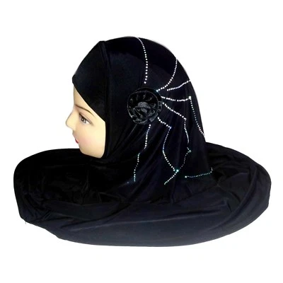 Kopftuch mit Strass Islam Kopfbedeckung Jadeed Muslima Hijab Tuch Khimar Niqab - Bild 1 von 3