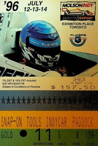 Molson Indy Toronto July 1996 Race Ticket Auto Racing - Picture 1 of 2
