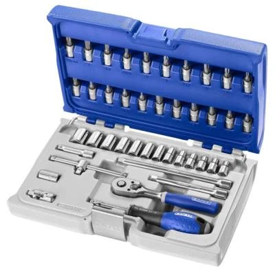 Britool expert 1/4" metric socket and accessory set 42pc E030702 rdg - Image 1 of 2