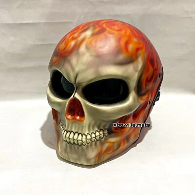 CASCO DE MOTO GEAT SKULL ESTILO FUEGO CLÁSICO (CERTIFICADO DOT & ECE) Foto 1 de 4
