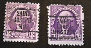 2 - 1932 US Stamps Scott Nos. 720 Precancels - Used - Missouri - Picture 1 of 2