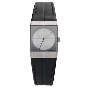 Jacob Jensen Icon Series 240 Stainless Steel Black Leather Quartz Women's Watch - Picture 1 of 3