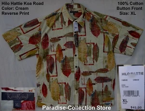 NEW COOL HILO HATTIE KOA ROAD ALOHA HAWAIIAN SHIRT 100% COTTON NEW RELEASE XL - Picture 1 of 8