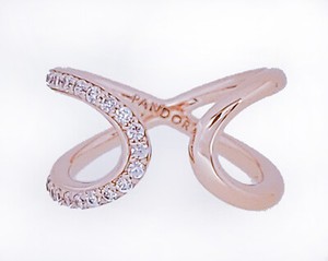 PANDORA Rose Gold Wrap Fashion Rings 