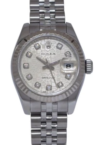 Rolex Datejust Steel/18k Gold Bezel Jubilee Diamond Dial 26mm Watch '12+ 179174 - Picture 1 of 11