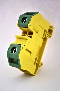 Phoenix Contact # RT 5-PE Din Rail Mount Feed-Thru Ring Lug Terminal Block - Picture 1 of 7