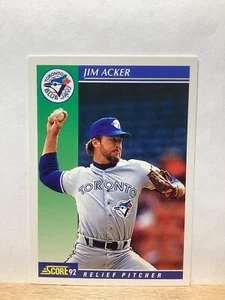 Score 1992 Baseballkarte: Jim Acker, Toronto Blue Jays - Karte #63 - Bild 1 von 2