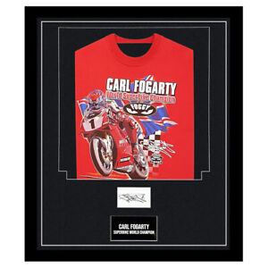Signed Carl Fogarty Framed Display Shirt - Superbike World Champion +COA