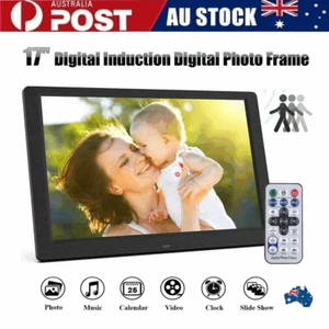 17" LED Digital Photo Picture Frame Movie MP4 Player Sensor Control HDMI Port - Picture 1 of 10