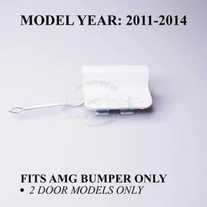 Rear Bumper Tow Hook Cover For Mercedes C Class AMG W204 11-14 Polar White 149 - Picture 1 of 6