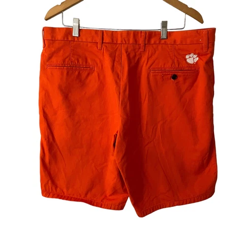 Clemson University Tigers Men's Orange Solid Chino Shorts Size 38 Cover