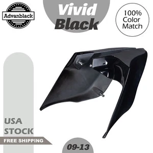Fundas laterales elásticas Advan Vivid/brillantes negras para Harley Touring 2009-2013 - Imagen 1 de 12