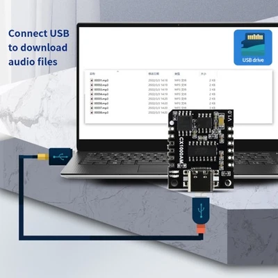 Serial MP3 Auditory Module for Microcontroller Control Clear Sound Customization - Image 1 of 4