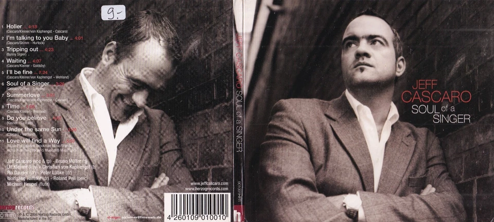 Jeff Cascaro – Soul Of A Singer CD Digipak / Herzog Records - Bild 1 von 1