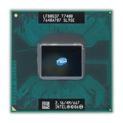 Intel Core 2 Duo T7400 CPU Processor SL9SE 2,16 GHZ PPGA478 Mobile Notebook - Image 1 of 4