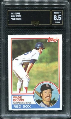 1983 Topps #498 Wade Boggs Boston Red Sox – Rookie Card – GMA 8.5 NM/Mt+ - Image 1 of 2