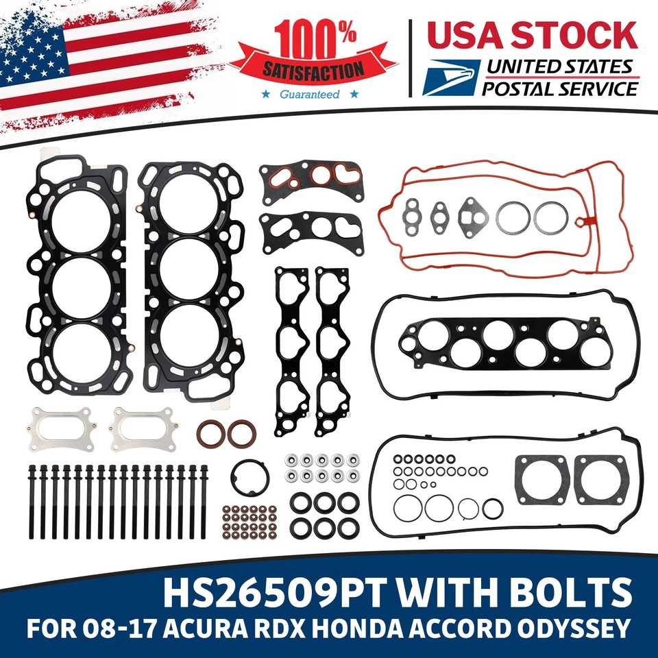 Juego de pernos de junta de cabeza HS26509PT MLS de calidad para HONDA CROSSTOUR 2010-2015 3,5 L Foto 1 de 4