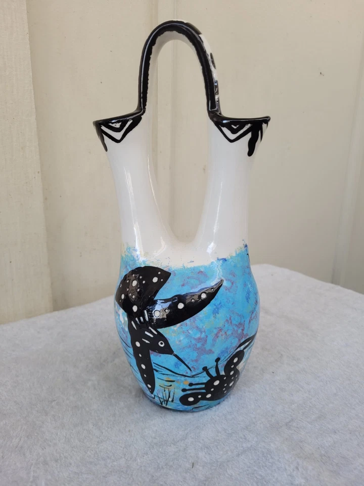 VINTAGE Apache USA 12" Tall Wedding Vase - Image 1 of 4