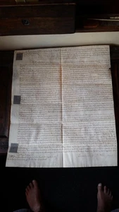1770 GEORGE III 18TH C VELLUM MANUSCRIPT INDENTURE COMMONHOLD - DINES HALL - Picture 1 of 10