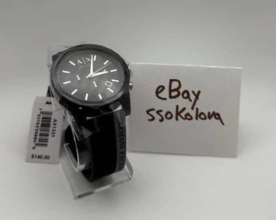 Reloj cronógrafo Armani Exchange para hombre negro 45 mm gris silicona AX1331 Foto 1 de 2