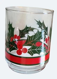 Vtg Libbey Holly & Berries 12-Piece Glassware Set 14 Oz Each Holiday Christmas - Picture 1 of 7
