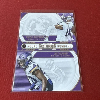 2020 Panini Contenders - Round Numbers Justin Jefferson, Jeff Gladney #RN-JG... - Image 1 of 2